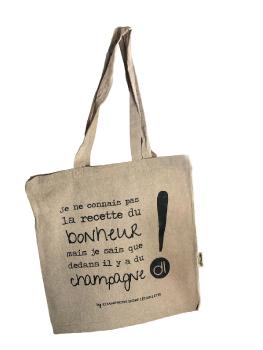 sac tote bag personnalisé Champagne Doré Léguillette